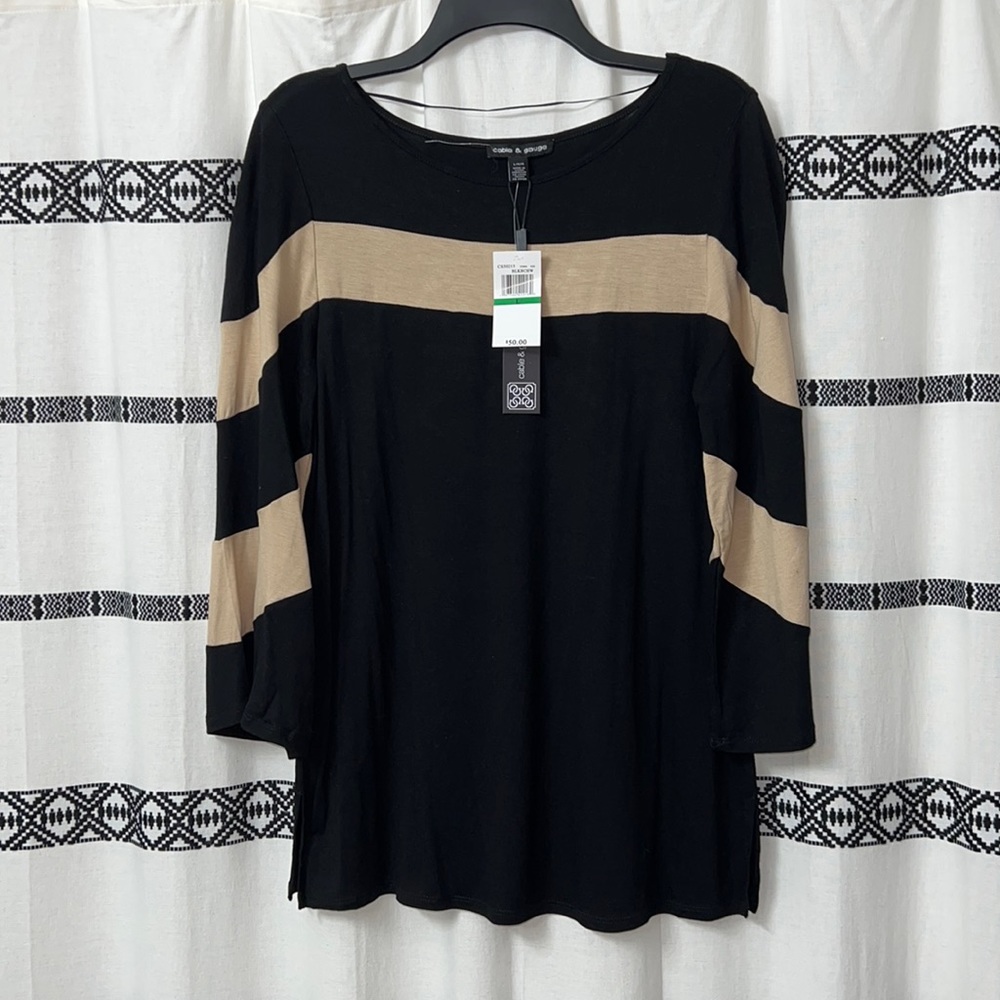 Black and Tan Top